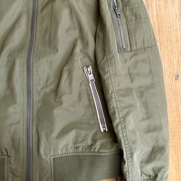 Levi’s Flight Bomber Jacket Women's XL Military Green‎ - Picture 5 of 12